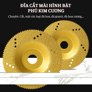 Đĩa cắt mài hình bát phủ kim cương chuyên dụng cắt đá hoa gạch men đá hoa cương đường kính 100mm