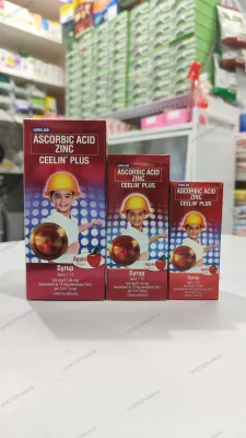 CEELIN PLUS ASCORBIC ACID + ZINC SYRUP IMMUNITY BOOSTER FOR KIDS AGE 1 - 13 YEAR OLD