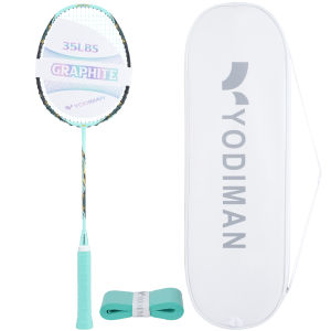 YODIMAN Original Genuine Badminton Racket Professional - M55J High Modulus Carbon Fiber Ultra-Stiff Shaft for Explosive Power Tournament Grade with Bag & Grip
