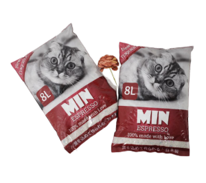 Cát vệ sinh cho mèo MIN 8L Cát MIN vệ sinh cho mèo khử mùi vón cục xuất xứ Nhật Bản túi 8L