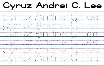 PERSONALIZED TRACING PAD FOR KIDS 30 sheets Name Alphabet Numbers Shapes Lines