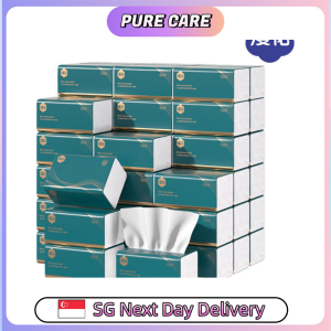 【Pure Care】 【24 Packs/ Box】ManHua 4-Ply 420 Sheets/Pack Thick Facial Tissues Face Tissue Bag