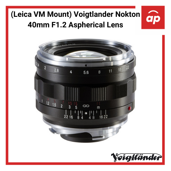Leica VM Mount) Voigtlander Nokton 40mm F1.2 Aspherical Lens