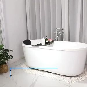 LZ-Bathtub Household Bathroom Acrylic Independent Small Apartment Color Spa 1.2-2m