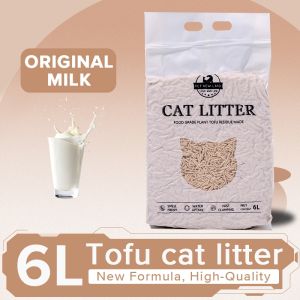 Pet New Land Cat Litter 6L Food Grade Plant Tofu Residue Made Kitty Litter Cat Toilet