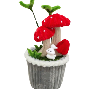 Plush Stems Potted Craft Set Handmade Plush Stems Potted Flower Set for Kid Adult School Art Craft Home Decoration