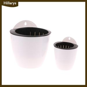 [Hillarys] Wall-Mounted Indoor Automatic Water-absorbing Flowerpot Plastic Flowerpot Succulent Green Dill Green Plant Flower Pot Decor