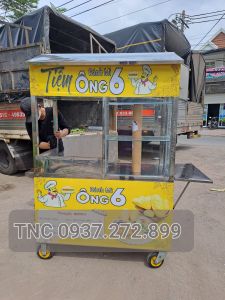 Xe bánh mì 1m2x60 có mái nhà bánh xe vàng TÂN NGỌC CHÂU TNC 0937.272.899