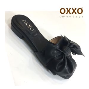 OXXO รองเท้าแตะหญิง รองเท้าแตะแบรนด์ รองเท้าแตะเกาหลี Slippers หนัง Pu แบบสวมใส่สบาย รองเท้าแฟชั่น ส้นสูง2cm SK2039