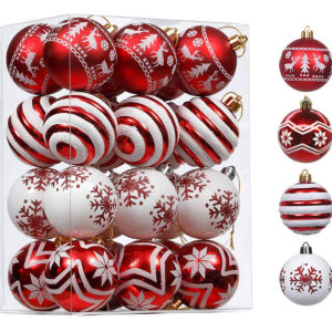 Popular Christmas decoration 6cm 24 special-shaped painted Christmas ball set Christmas tree decoration pendant