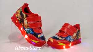 Promo Guncang 12.12 Sepatu Sneakers Anak LAKI LAKI Boboiboy lampu LED Menyala