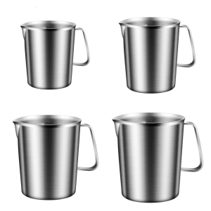 Commercial Grade 304 Stainless Steel Measuring Cup With Clear Markings For Baking And Beverage Preparation