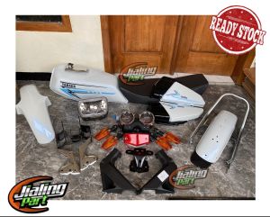 Bodi full set RX king warna Putih Lembayung model standart tangki RX King set Putih Lembayung pnp RX King paket body rx king cover body king Putih Lembayung