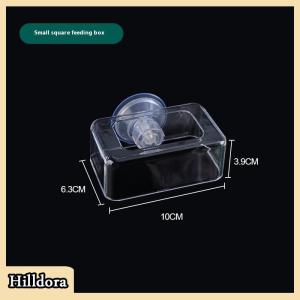 [Hilldora] เครื่องป้อนอาหารตู้ปลาแบบมีถ้วยดูดแรงสูงถาดให้อาหารปลาในตู้ปลา