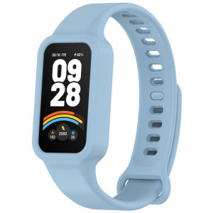 Sport Silicone Case Strap Anti Gores Screen Protector Bumper Cover For Xiaomi Mi Band 9 Active / Redmi Band 3 Jam Tangan
