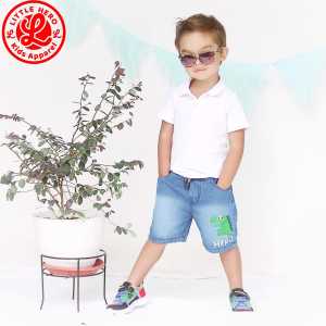 Celana Jeans Pendek Motif Bordir Dhino Anak Laki-laki Usia 1-8 Tahun
