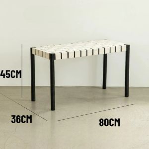 Sacesr Nordic Luxury Stools Modern Minimalist Casual Woven Linen Solid‑wood Creative Entryway Shoe Stool Bed End Living Room Furniture P7Q2M