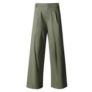MaleVogue Niche high street flared trousers with drape and high-end feel piled up floor-length trousers for men