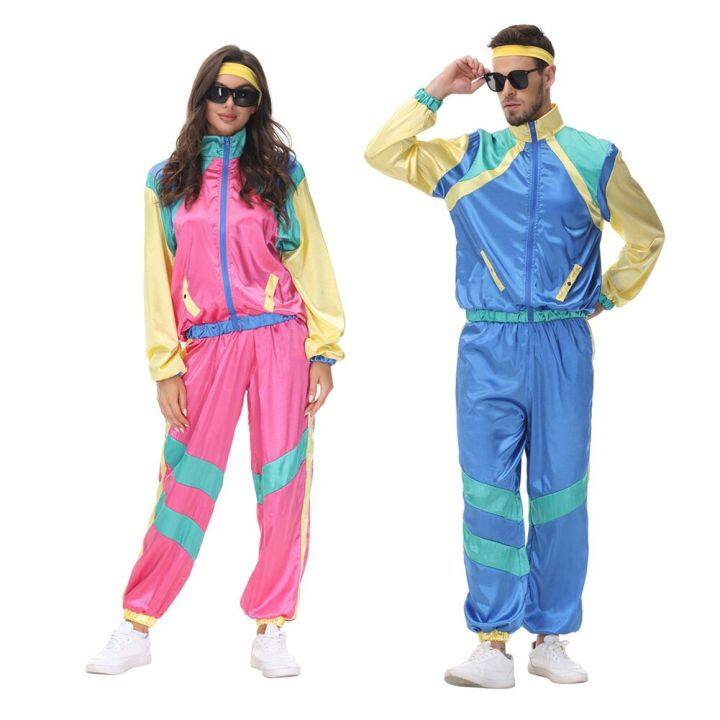 80s 90s Retro Disco Costumes Man Woman Halloween Roleplay Hippie ...