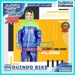 Duindo | Jas Hujan Indoplast Flash Anak Remaja 10-14 Tahun Pria Wanita Jaket Celana Mantel