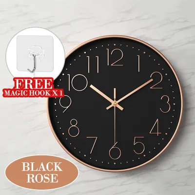 30cm Japan Silent Digital Wall Clock Quartz Movement Clocks Living Room Home Decor