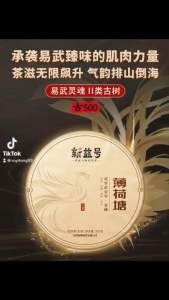 XINYIHAO YUNNAN PUER TEA PU ERH TEA RAW TEA CAKE 2021 YEAR PUER TEA 357G 新益号云南普洱茶2021古500易武薄荷塘 ll 类古树普洱茶生茶叶云南七子茶饼357克