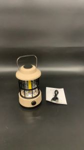 Outdoor Vintage Camping Lantern Rechargeable LED Light Stepless Dimming Hanging Lamp Retro Room Decor Night Light For Tent Glamping Hiking Survival Emergency Kit