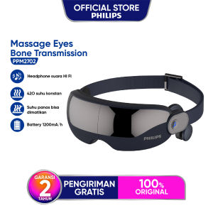Philips Massager PPM2702 Pijat eyes Bone transmission music/5 massage modes/3D hollow vision design