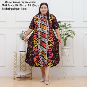 Termurah - Daster jumbo terbaru Twill rayon super premium kekinian Batik viral pekalongan lengan pendek modern Busui || Gamis dress midi best seller.