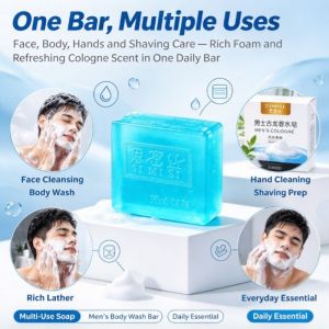 Cologne Bath Soap Essential Oil Shower Soap Bar Perfumed Body Soap Gentle Cleansing Moisturizing Men&#039s Body Soap Bar