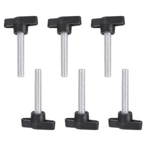 6PCS Manual Twist Fasteners Carbon Steel Resistant Ergonomic Hand Turned Screws Quick Fixing for Home Assembly