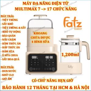 (Multimax 7) Máy tiệt trùng sấy khô đun nước pha sữa hầm chậm Fatzbaby FB9302TN - Fatz MGG