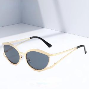 JN IMPRESSION แว่นดากันแดดทรงเหลี่ยมฮิปฮอปแบบขากลวงแว่นกันแดดสตรีทสแนปผู้หญิงสไตล์ยุโรปและอเมริกา