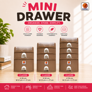Desktop Storage Organizer with Drawers Multi-Layer Makeup Office School Organizer