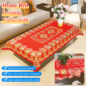 Red Hot Gold Tablecloth Wedding waterproof hot stamping tablecloth Wedding table cloth