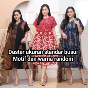 DASTER JUMBO WANITA BUSUI LD 120 BAHAN RAYON ADEM MOTIF KEKINIAN