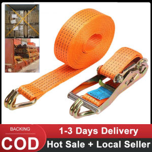 【Local Delivery】10M High Strength Ratchet Tie Down Hold  Cargo Strap 4cm Secure Moving Hauling Truck Motorcycle Straps Lashing Package Webbing