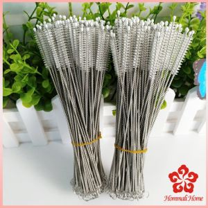 แปรงล้างหลอดดูด จุกนม Stainless steel soft straw straw brush ขนไนล่อน ไม่ทําให้เป็นรอย