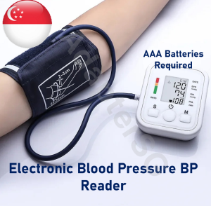[Local SG Stock] Electronic LCD Blood Pressure Reader Ergnomic BP Machine Reader (AAA Batteries)