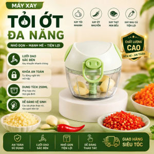 PVN84218 Dụng Cụ Xay Tỏi Ớt Mini 180ml – Cối Xay Thực Phẩm Cầm Tay Tiện Lợi