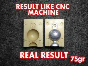 Molding Cetakan Bandul Timah Pemberat Pancing Model Anting 75gr Lead Sinker