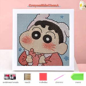 LAKOE ภาพวาดเพชร diamond painting DIY Sanrio ขนาด17*17*1.5cm ภาพปักเพชร ภาพติดเพชรพร้อมกรอบรูป