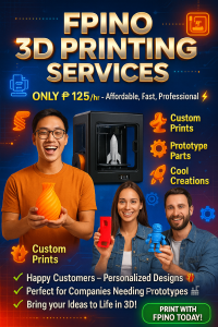 3D Printing Services – Custom Prints Prototypes 3D avatars and more! | Affordable ₱125/hr