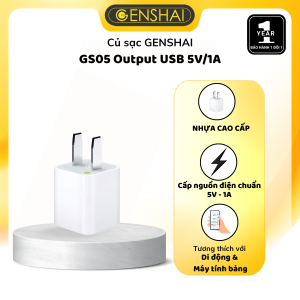 [HCM]Củ sạc GENSHAI GS05 chính hãng cho điện thoại di động và máy tính bảng