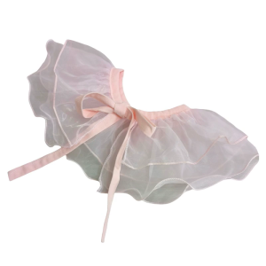 Fashionable Elegant Pink Organza Faux Collar for Women Removable Wide Lapel Capelet Double Layer Ruffled Shawl Wrap