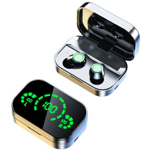 TWS Wireless Headphones Waterproof 9D Stereo Bluetooth Earphone Touch Cotrol LED Display Earbuds Quick-Charge Earphones