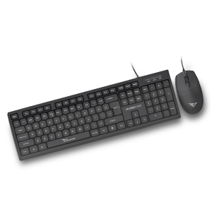 Alcatroz Xplorer C3600 Silent USB Wired Keyboard & Mouse Combo