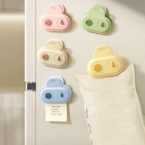 ODZ5L 10Pcs Cute ic Sealing Clip Moisture-proof Plastic  Sealing Clamp Creative with Date Circle Food Bag Clip for Home