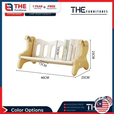THE L46cm Cute Deer Kids Storage Bookshelf Children Desktop Rack Study Room Storage Organizer Shelf