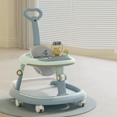 Baby Walker Music Anti O Leg Foldable Adjustable Height Push Toddler Car Walk learning anti-o-legs